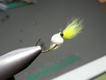 White Glow Zoo Bug Tungsten Ice Fly #10