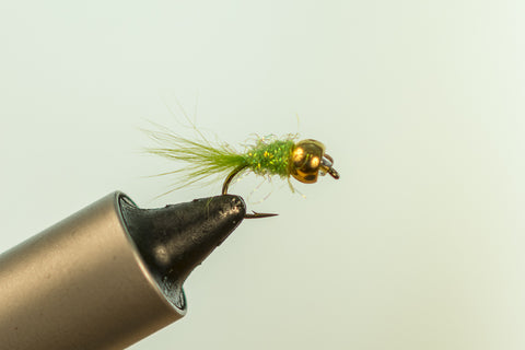 Chartreuse Tungsten Arctic Fox Ice Fly #12