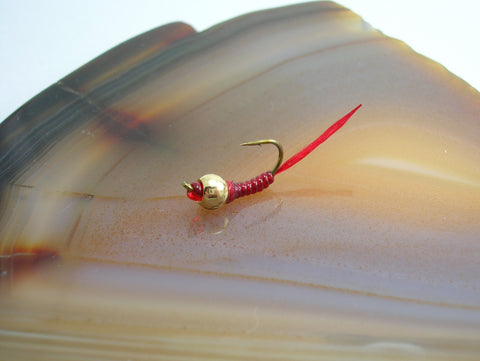 Tungsten Blood Worm #12 Gold Head